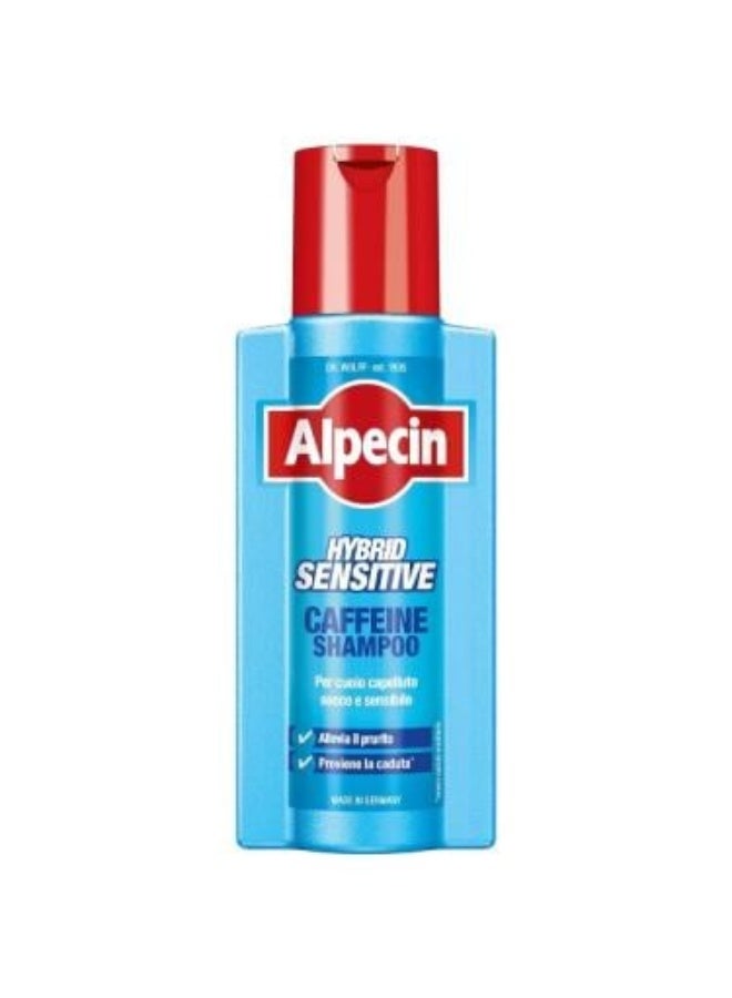 شامبو هايبرد بالكافيين لفروة الرأس الحساسة والجافة للرجال - 250 مل